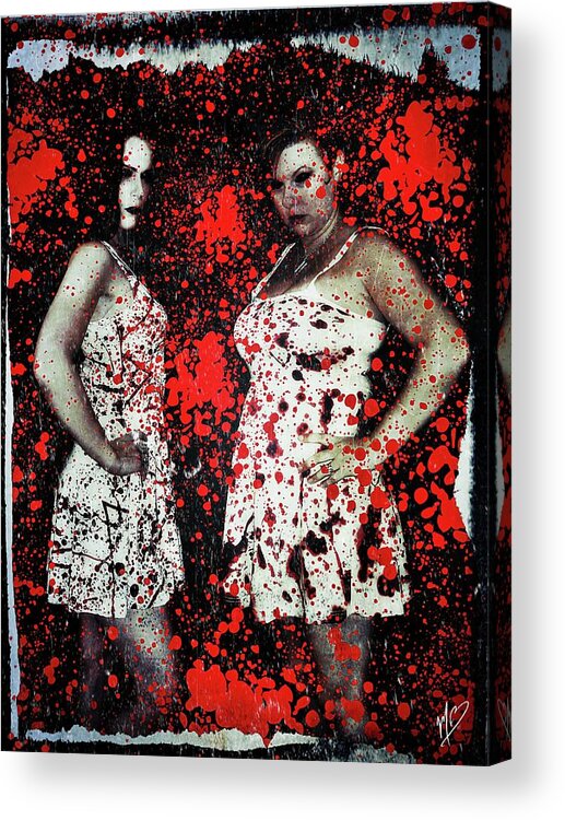 Horror Acrylic Print featuring the digital art Ryli and Corinne 2 by Mark Baranowski