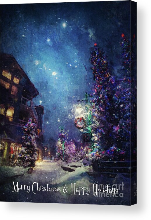 Christmas Acrylic Print featuring the digital art Season's Greetings by Phil Perkins