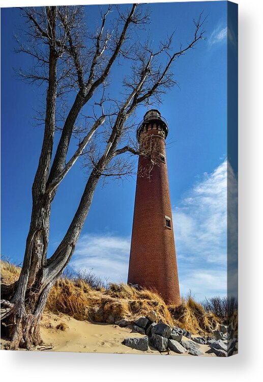 Northernmichigan Acrylic Print featuring the photograph Silver Lake Lighthouse IMG_8841 HRes by Michael Thomas