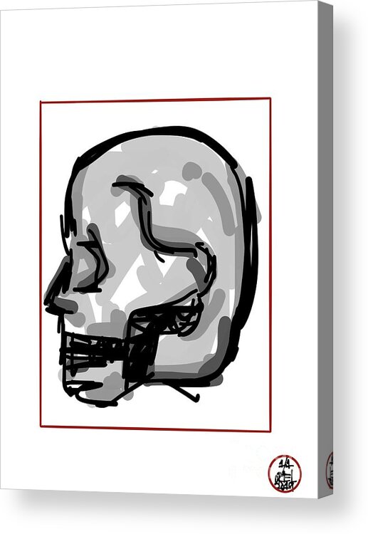  Acrylic Print featuring the painting Skull by Oriel Ceballos