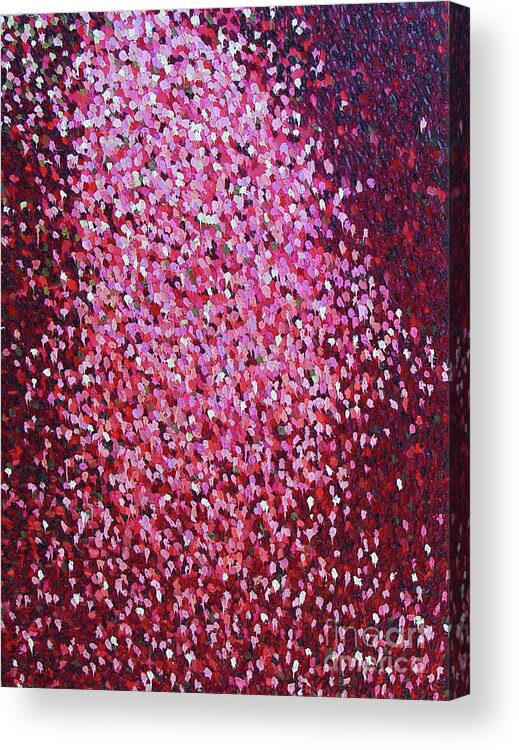 Abstract Acrylic Print featuring the painting Soft Red by Dean Triolo