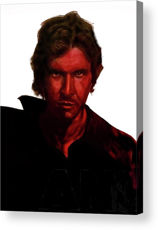 Han Solo Acrylic Print featuring the painting Solo by Joel Tesch