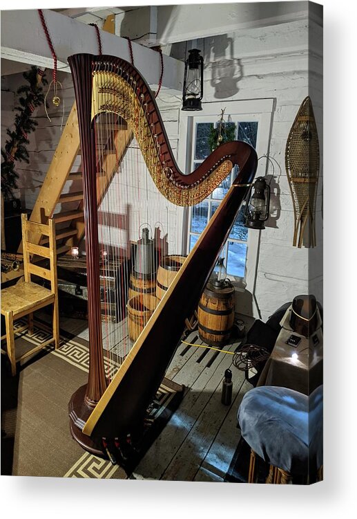 Harp Acrylic Print featuring the photograph Solstice harp by Lisa Mutch