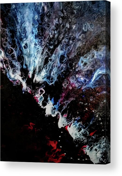 Storm Acrylic Print featuring the painting Space Storm by Anna Adams