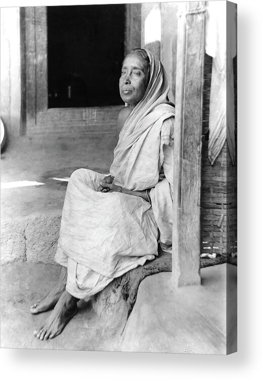 Holy Mother Acrylic Print featuring the photograph Sri Sarada Devi in Jayrambati by Unknown Photographer