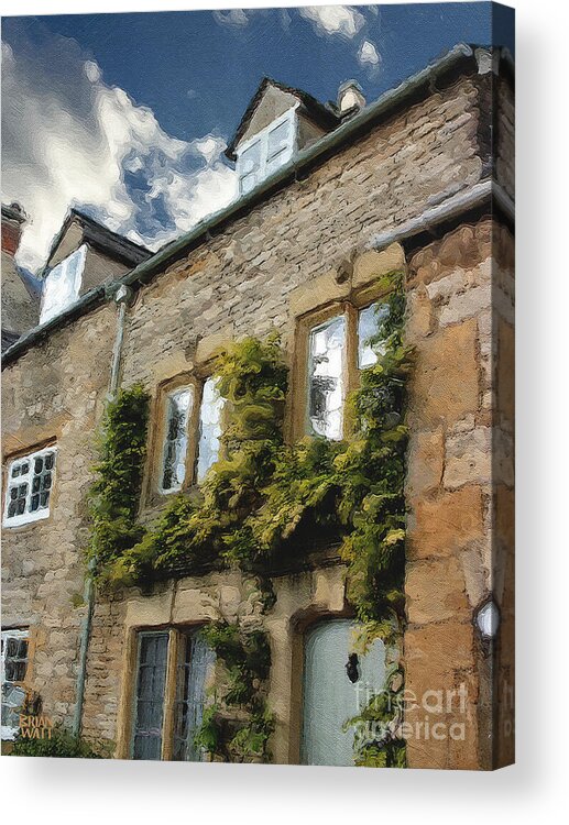 Stow-in-the-wold Acrylic Print featuring the photograph Stow in the Wold Facade Two by Brian Watt