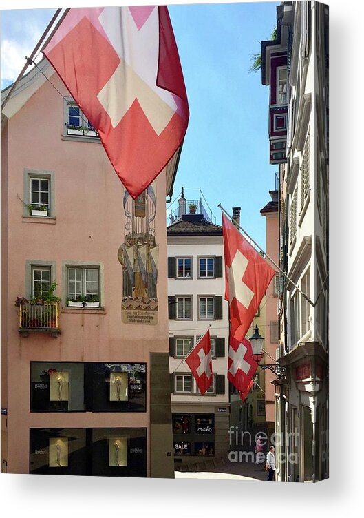 Strehlgasse Acrylic Print featuring the photograph Strehlgasse by Flavia Westerwelle