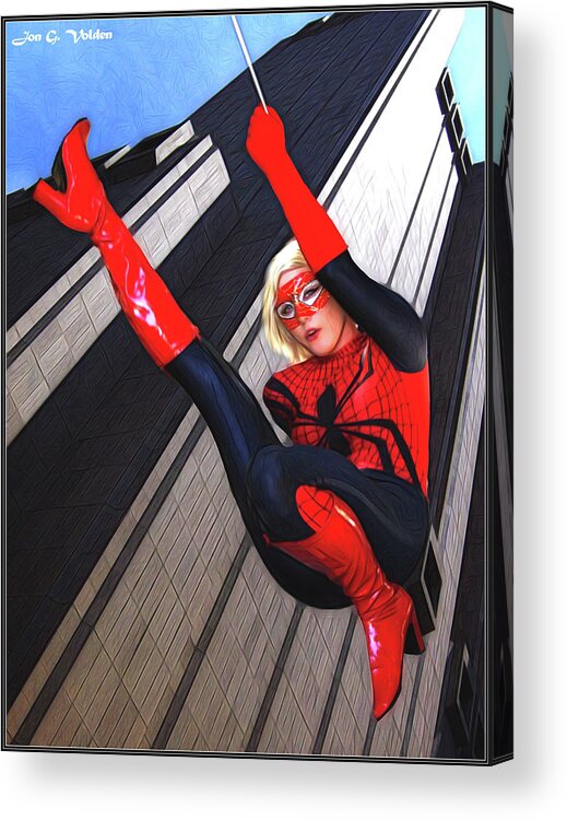 Spider Acrylic Print featuring the photograph Take A Look Overhead by Jon Volden