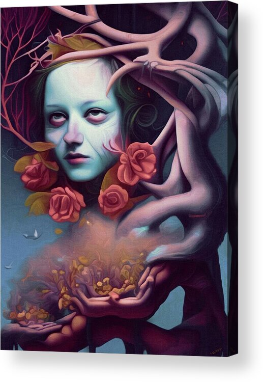  Acrylic Print featuring the digital art Temporary Insanity by Michelle Hoffmann