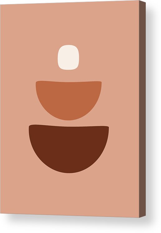 Terracotta Acrylic Print featuring the mixed media Terracotta Abstract 09 - Modern, Contemporary Art - Abstract Organic Shapes - Earthy Brown, Sienna by Studio Grafiikka