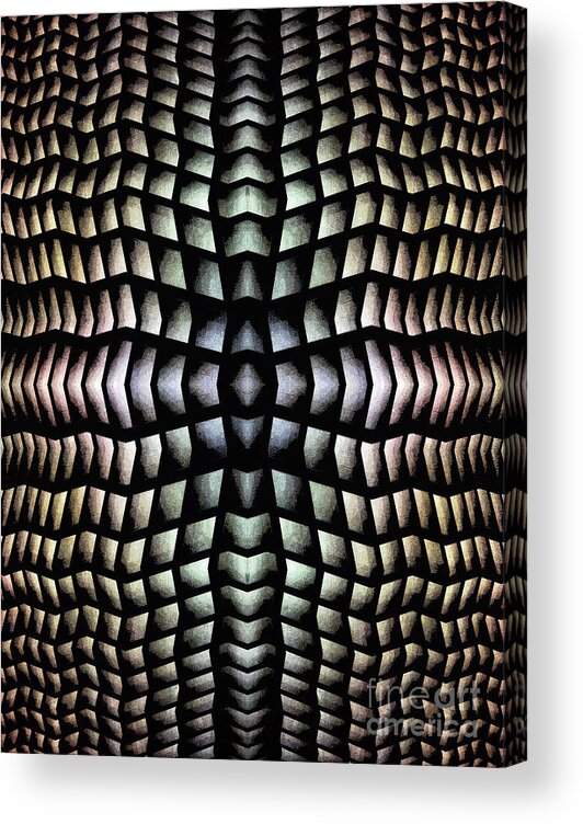 Abstract Acrylic Print featuring the digital art Texture and Shapes by Phil Perkins