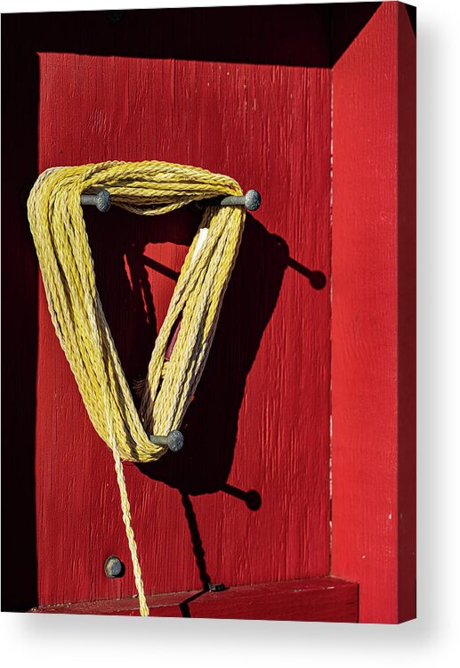 Vibrant Red Yellow Colors Acrylic Print featuring the photograph Textured Vivid Geometry by Dennis Dame