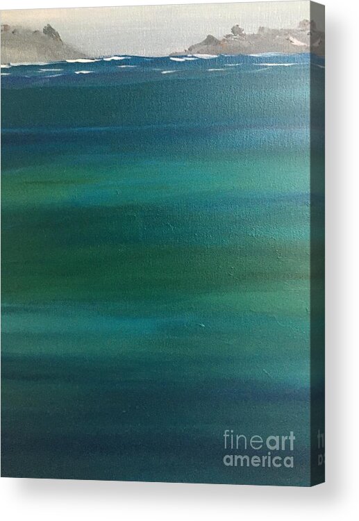 Water Acrylic Print featuring the painting The Deep Blue by Debora Sanders