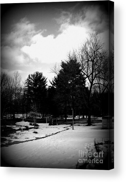 Landscape Acrylic Print featuring the photograph The Journey of Life - Holga Black and White by Frank J Casella