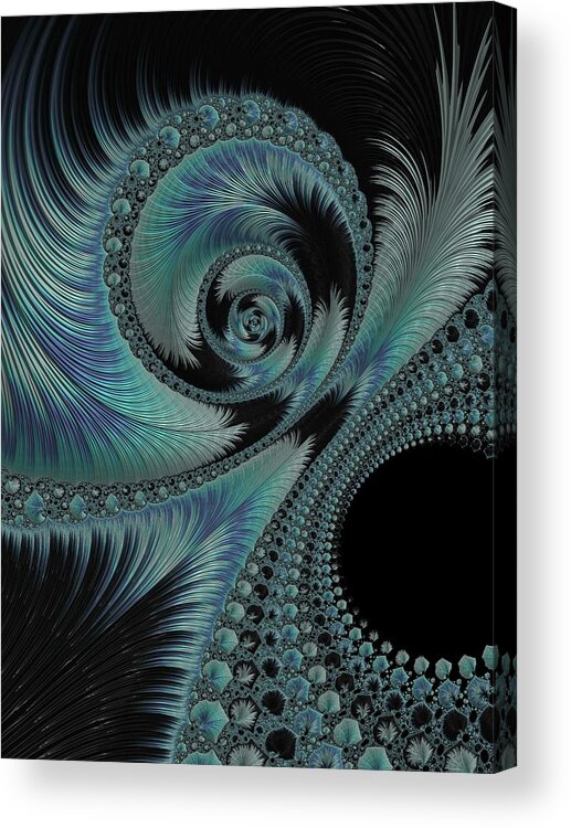 Fractal Acrylic Print featuring the digital art The Spiral by Mary Ann Benoit