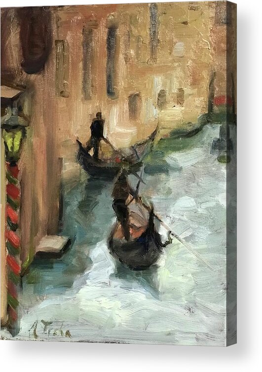 Venice Acrylic Print featuring the painting Peaceful times 2 by Ashlee Trcka
