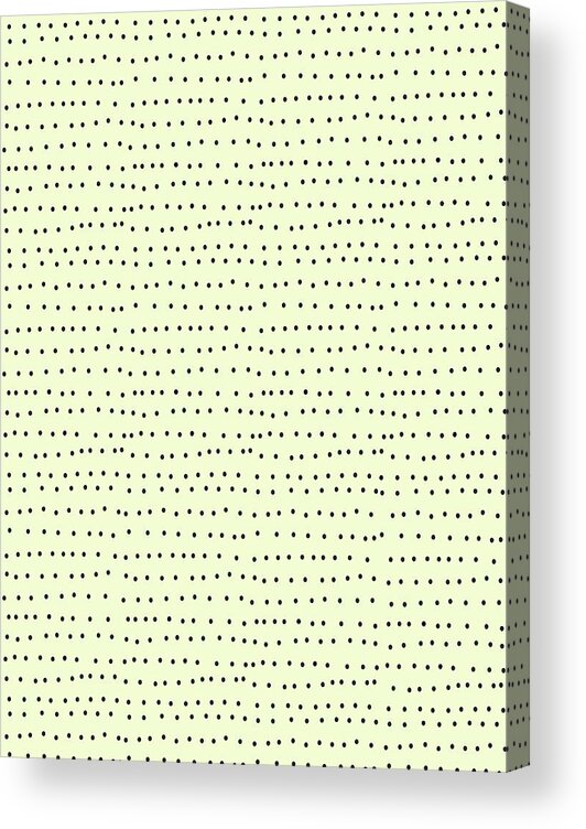 Whimsical Acrylic Print featuring the digital art Tiny Black Polka Dots On Cream Color by Ashley Rice