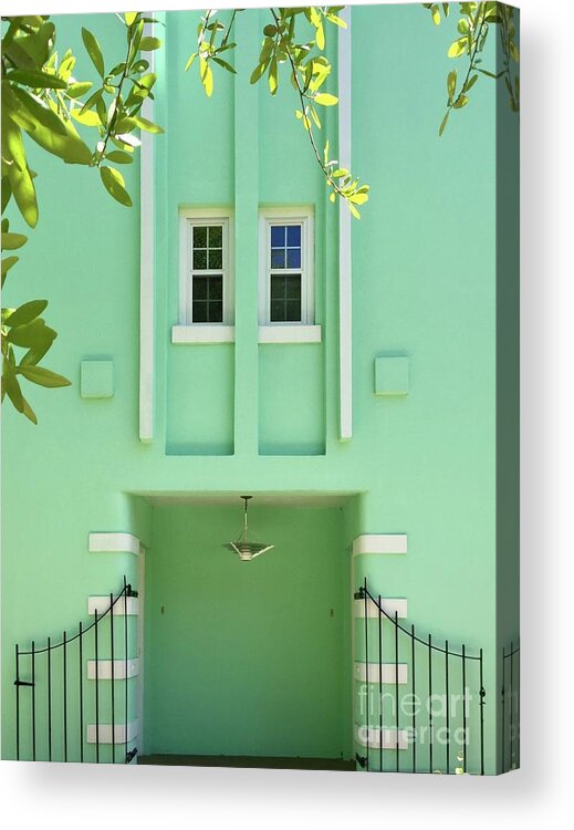 Turquoise House Acrylic Print featuring the photograph Turquoise House by Flavia Westerwelle