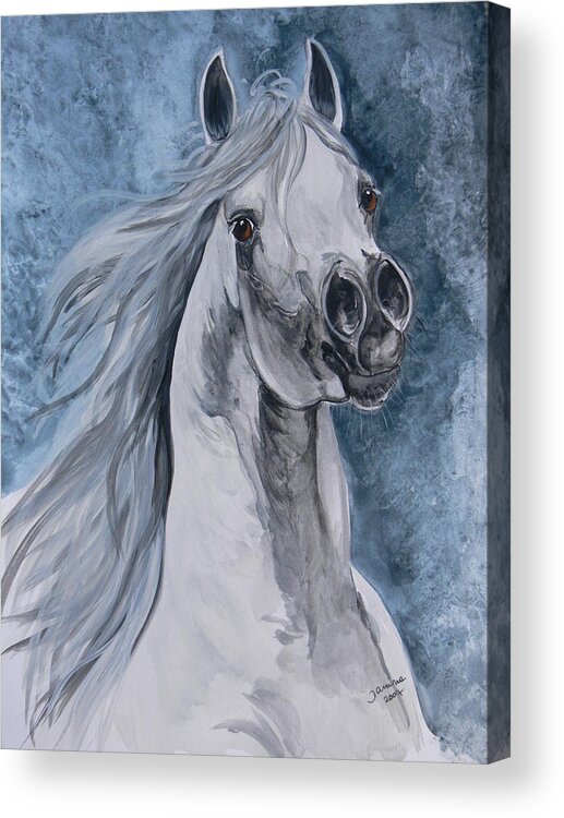 Horse Original Painting Acrylic Print featuring the painting TW Contessa by Janina Suuronen
