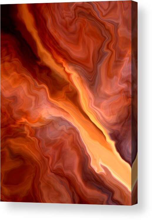Abstract Acrylic Print featuring the digital art Magma by Nancy Levan
