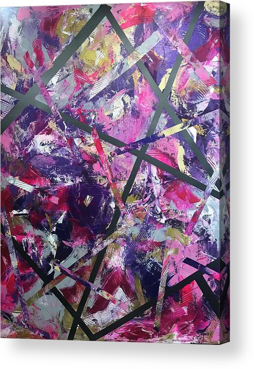 #acrylicpainting #abstractexpressionism #juliusdewitthannah Acrylic Print featuring the painting Untitled #5 by Julius Hannah