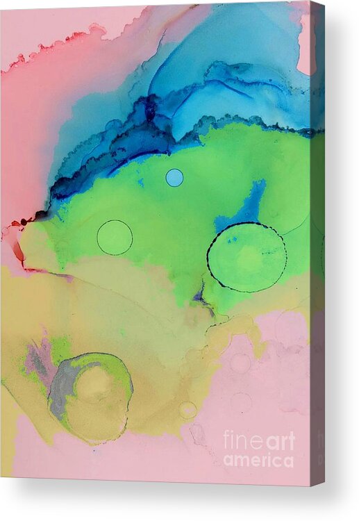 Abstract Acrylic Print featuring the painting Variance - abstract by Vesna Antic