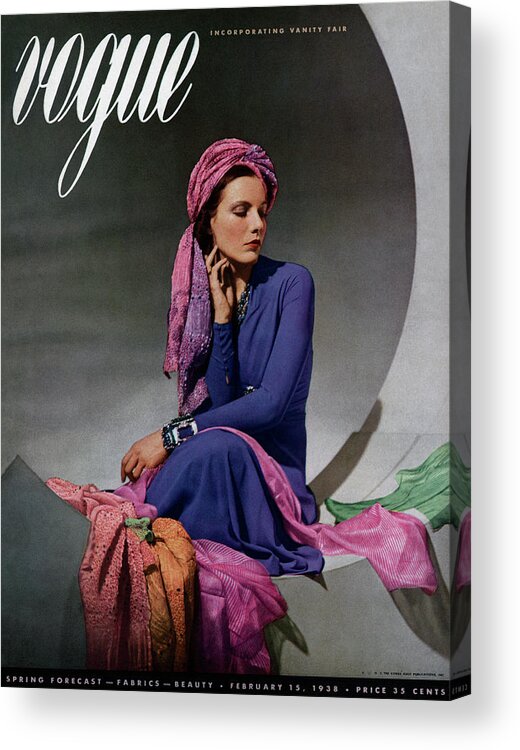 Fashion Acrylic Print featuring the photograph Vogue Cover featuring Miss Angelica Welldon by Horst P Horst