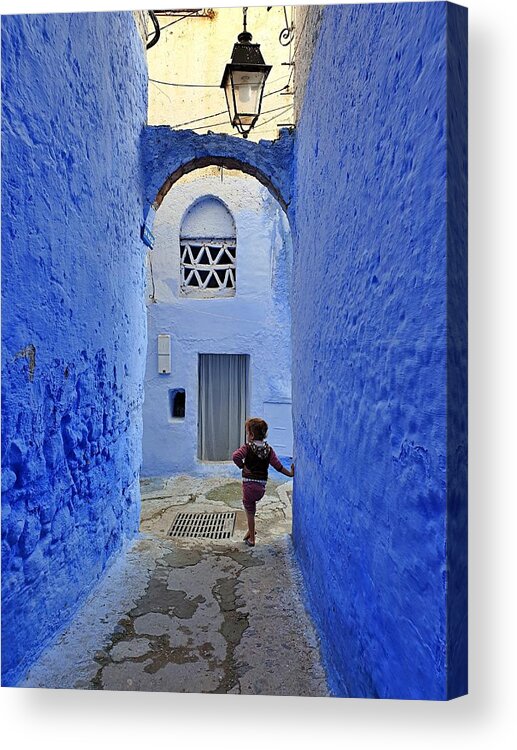 Blue Acrylic Print featuring the photograph Waiting on a Friend by Andrea Whitaker