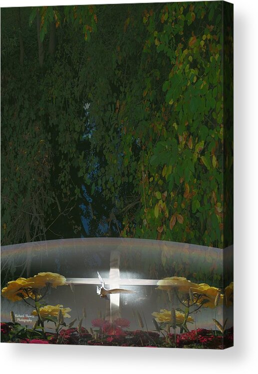 Digital Painting Acrylic Print featuring the photograph Well of Salvation by Richard Thomas