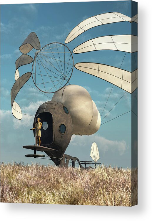 Windskmmer Acrylic Print featuring the digital art Windskimmer by Daniel Eskridge