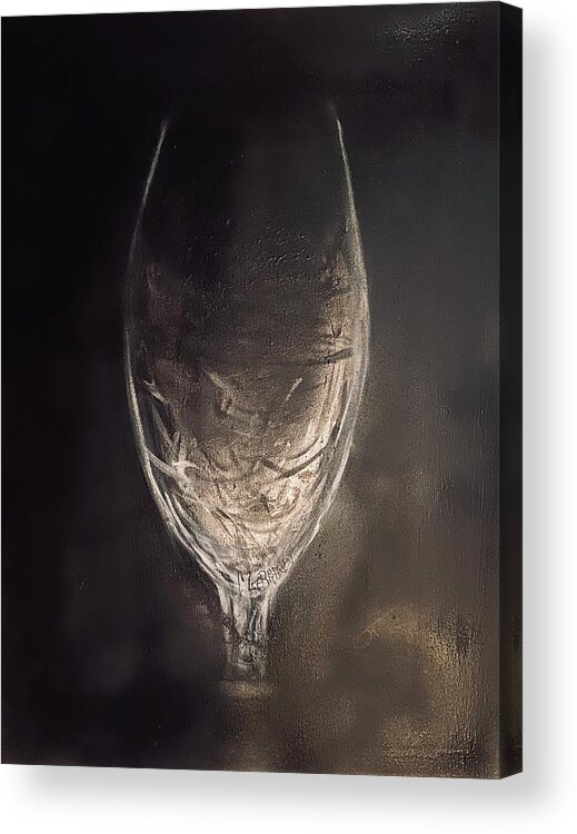 Still Life Acrylic Print featuring the painting Wine glass by Chuck Gebhardt