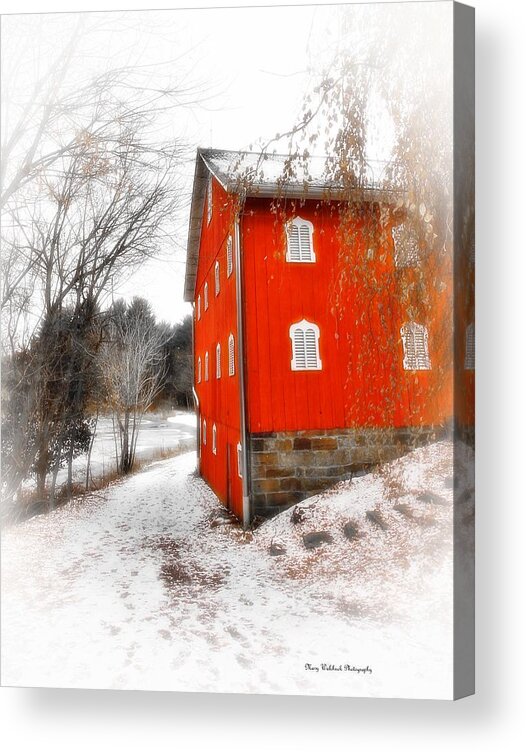 Barn Acrylic Print featuring the photograph Winter Ohio Barn by Mary Walchuck