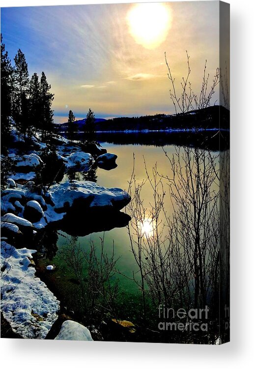 Winter Acrylic Print featuring the photograph Winter On The Lake by Joseph Noonan