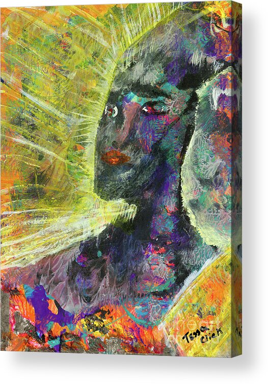 Woman Acrylic Print featuring the painting Woman by Tessa Evette