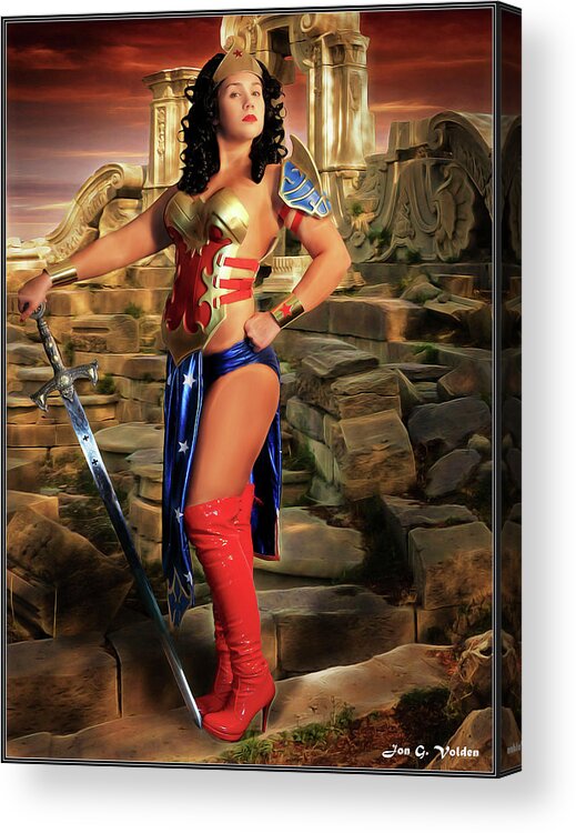 Wonder Acrylic Print featuring the photograph Wonder Woman Ruins by Jon Volden