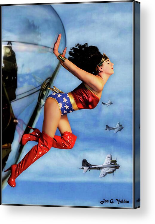 Wonder Acrylic Print featuring the photograph Wonder Woman #1 by Jon Volden