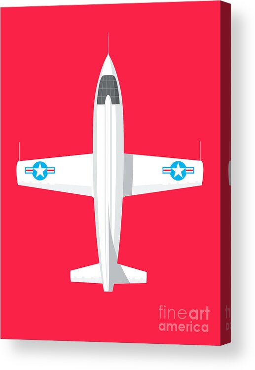 Aircraft Acrylic Print featuring the digital art X-1 Mach Buster Rocket Aircraft by Organic Synthesis