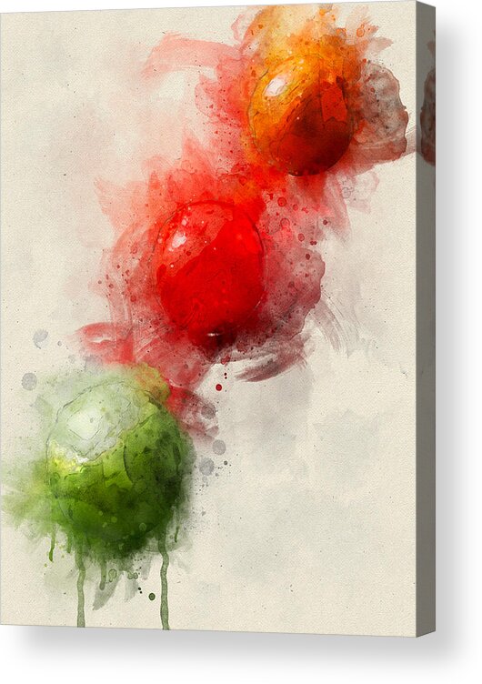 Tomato Acrylic Print featuring the digital art You say tomato by Geir Rosset