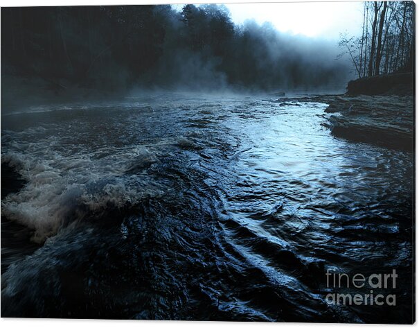 Landscape Acrylic Print featuring the photograph Beaver's Bend Fog by Tamyra Ayles