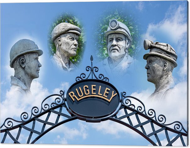Rugeley Acrylic Print featuring the photograph Miners of Rugeley by Steev Stamford