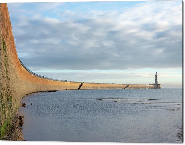 Roker Acrylic Print featuring the photograph Roker pier 2 by Steev Stamford