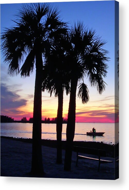 Sunset Acrylic Print featuring the photograph Beach Sunset by Aimee L Maher ALM GALLERY