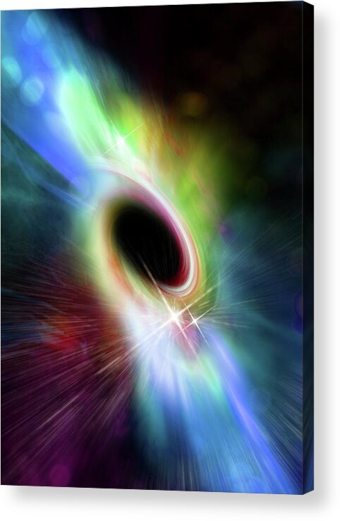 Concepts & Topics Acrylic Print featuring the digital art Black Hole, Artwork #1 by Victor Habbick Visions