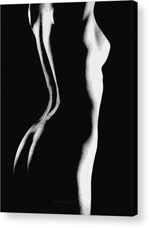 Nude Acrylic Print featuring the digital art Body Waves 3 #1 by Piety Dsilva