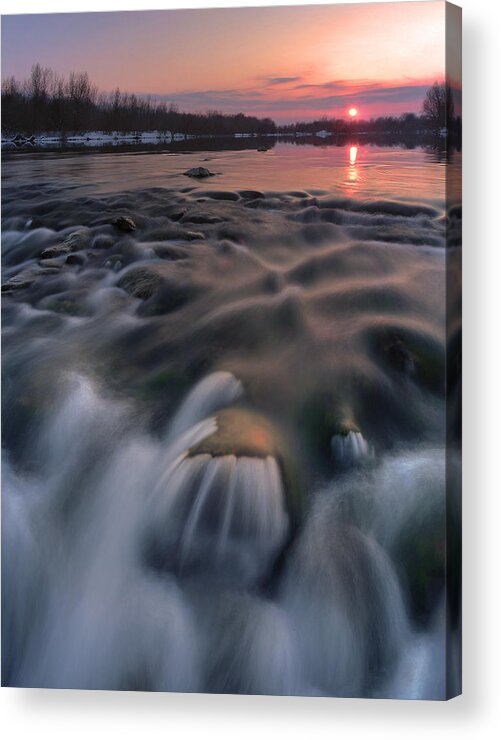 Landscapes Acrylic Print featuring the photograph Red sunset #1 by Davorin Mance