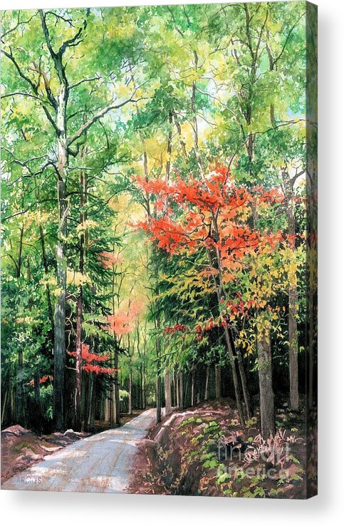 Watercolor Trees Acrylic Print featuring the painting The Promise of Change by Barbara Jewell