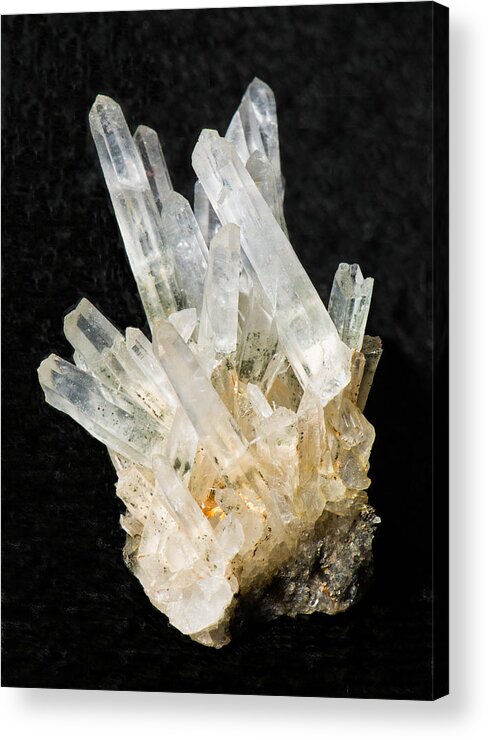 Science Acrylic Print featuring the photograph Quartz Crystals #12 by Millard H. Sharp