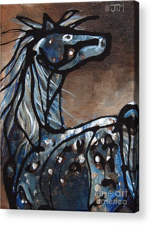 Appaloosa Acrylic Print featuring the painting #14 June 5th #14 by Jonelle T McCoy