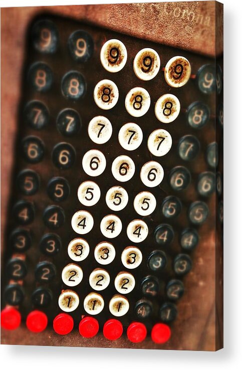 Register Acrylic Print featuring the digital art Adding up #2 by Olivier Calas