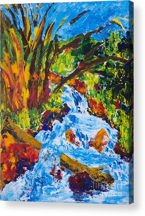 Trees Acrylic Print featuring the painting Burch Creek by Walt Brodis